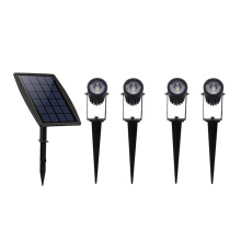 Outdoor Solar Garden Spot 4pcs Light Low Voltage On/OFF for Yard Landscape Downlight